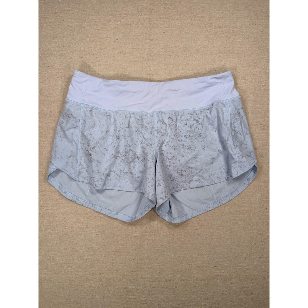 Lululemon Speed Up Low-Rise Lined Running Shorts Blue Marble Print 2.5" Inseam